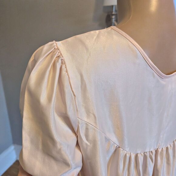 NWT 90s Barbizon Nightgown Pink Floral Pajamas Lingerie Coquette Size SP - Picture 9 of 10